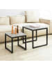 SoBuy Couchtisch-Set in Mattbeton-Grau - (W) 50 x (H) 50 x (L) 50 cm