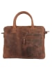 mh michael heinen Leather Bag, Messenger-Bag, Umhängetasche, in Middle Brown