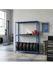 relaxdays Reifenregal in Blau - (B)120 x (H)180 x (T)40 cm