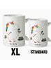 Mr. & Mrs. Panda XL Tasse Einhorn Sekretärin ohne Spruch in Weiß