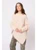 Cream Poncho CRHoliday Loose fit in Oat melange