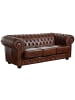 58 aufm Kessel SOFA 3-Sitzer Kath Bezug Wischleder Buche nussbaum dunkel / braun