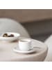 Villeroy & Boch 6er Set Espressotassen mit Untertassen Afina 50 ml weiß in weiß