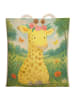 Mr. & Mrs. Panda Shopper-Tasche Giraffe Blumenkranz Design ohne ... in Weiß
