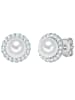 Rafaela Donata Ohrringe aus Sterling Silber mit Zirkonia Muschelkernperle in silber