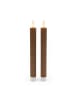 relaxdays 2 x LED Stabkerzen in Coffee