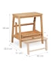 relaxdays Tritthocker in Natur - (B)45 x (H)48 x (T)51 cm