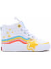 Vans Kinder Sneaker "Sk8-Hi Zip Rainbow Star" in Weiß