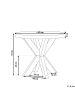 Beliani Esstisch OLBIA in Grau/Braun - (W) 90 x (H) 76 x (L) 90 cm