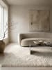 KADIMA DESIGN Teppich Hochflor Shaggy Waschbar Einfarbig RHEIN Strapazierfähig in Creme