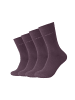 camano Socken für Damen und Herren Businesssocken Komfortbund Bequem Langlebig Baumwolle Soft  mit verstärktem Fersen- und Zehenbereich 4er Pack ca-soft in potent purple
