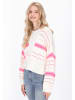 IZIA Women Cardigan in offwhite pink