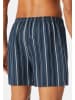 Schiesser Boxershorts Web in Dunkelblau / grau
