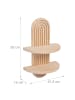 relaxdays 2 x Wandregal in Natur - (B)21,5 x (H)35 x (T)12 cm