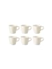 Villeroy & Boch 6er Set Kaffeetasse Manufacture Rock 150 ml weiß in weiß