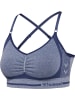 Hummel Hummel Top Hmlmt Yoga Damen Atmungsaktiv Feuchtigkeitsabsorbierenden Nahtlosen in INSIGNIA BLUE MELANGE