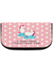 Mr. & Mrs. Panda Beautycase Einhorn Sekt mit Spruch in Rot Pastell