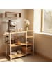 relaxdays Küchenregal in Natur/ Weiß - (B)82 x (H)151 x (T)40 cm