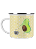 Mr. & Mrs. Panda Camping Emaille Tasse Avocado Tanzen ohne Spruch in Gelb Pastell