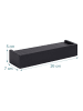 relaxdays Schlüsselbrett in Schwarz - (B)26 x (H)5 x (T)7 cm