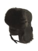 BREITER Pelzmütze in schwarz