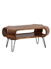 KADIMA DESIGN Couchtisch 100x60x47 cm Massivholz Metall Sofatisch, Design