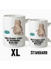 Mr. & Mrs. Panda Tasse Katze Fressen mit Spruch in Weiß