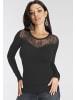 Melrose Rundhalspullover in schwarz