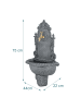 relaxdays Wandbrunnen in Grau - (B)44x (H)75 x (T)22 cm