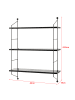 en.casa Wandregal Ösel in Schwarz (H)63.5cm (B)48cm (T)15cm