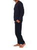 NORMANN Langarm Schlafanzug Pyjama Bündchen print in marine