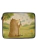 Mr. & Mrs. Panda Laptop Tasche Bär Seifenblasen Design ohne Spruch in Weiß