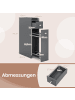 COSTWAY Nischenschrank mit Schublade & Rollen 18 x 40 x 70 cm in Grau