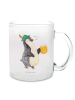 Mr. & Mrs. Panda Teetasse Pinguin Bier ohne Spruch in Transparent
