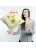 Mr. & Mrs. Panda 40 x 40 Kissen Avocado Party mit Spruch in Gelb Pastell