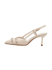 Tamaris Pumps aus Leder mit Absatz Ivory