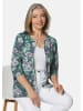 GOLDNER Sommerjacke mit floralem Muster in dunkelmarine / mint / gemustert