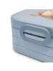 Mr. & Mrs. Panda Bento Box Eule Federschmuck Motiv mit Spruch in Blau Pastell