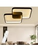 ZMH Deckenleuchte LED in schwarz 2-flammige eckig Modern dimmbar L 58cm