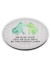 Mr. & Mrs. Panda Rund Magnet Frosch Liebe mit Spruch in Grau Pastell