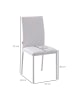 HOMCOM Esszimmerstühle-41L x 50B x 91H cm-Weiß