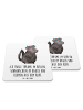 Mr. & Mrs. Panda Tischuntersetzer Stinktier  mit Spruch in Weiß