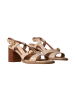 Emilie Karston Hawa Leder Absatzsandalen Beige