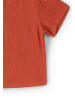Little Green Radicals Short Sleeved Henley Top in Red