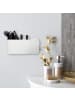 relaxdays Kosmetik Organizer in Weiß/ Gold - (B)24 x (H)10 x (T)12,5 cm