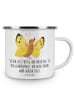 Mr. & Mrs. Panda Emaille Tasse Mutig zu sich selbst stehen mit S... in Weiß