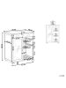 Beliani Servierwagen BOVES in Weiß/Braun - (W) 76 x (H) 88 x (L) 48 cm