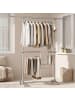 SONGMICS Kleiderständer Pataye in Silbern-Grau - (B)165 x (H)180 x (T)49 cm