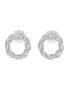 Adeliás Damen Ohrstecker aus 925 Silber mit Zirkonia in silber
