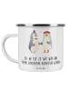 Mr. & Mrs. Panda Camping Emaille Tasse Hochzeitsfeier Abenteuer ... in Weiß